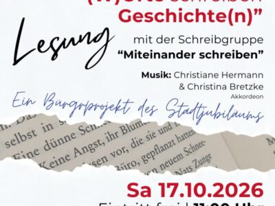 (W)Orte schreiben Geschichte(n) - Geschichten verbinden: schreiben und lesen für alle